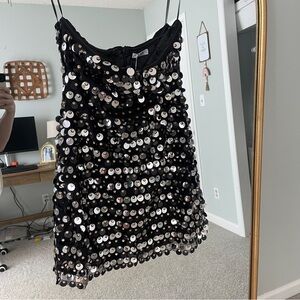 12th Tribe Sequin Strapless Dress